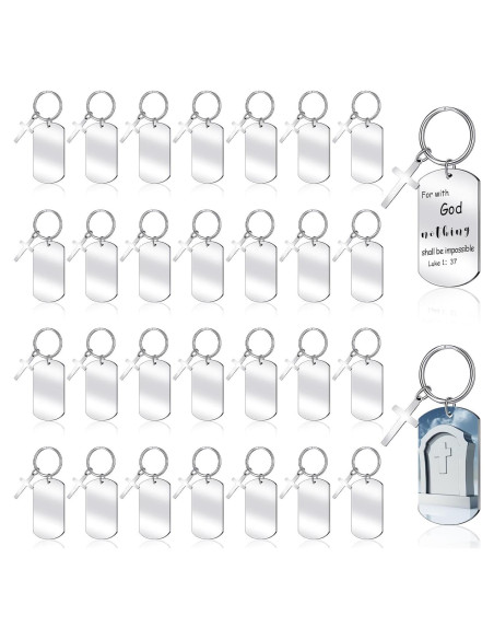 30 Llaveros Metálicos Grabables Gisafai Acero Inoxidable Plata 30 Llaveros Metálicos Grabables Gisafai Acero Inoxidable Plata