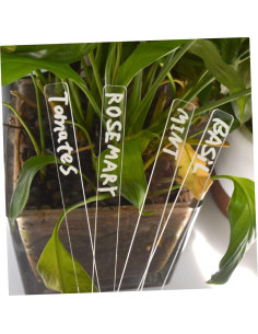 Etiquetas de Acrílico para Plantas Hemoton 24 Pcs 12x1 cm 2