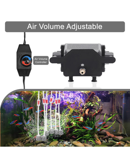 Bomba de Aire AquaMiracle 16W 475GPH Silenciosa para Acuario Bomba de Aire AquaMiracle 16W 475GPH Silenciosa para Acuario