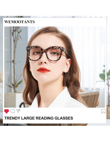 Gafas de lectura WEMOOTANTS 2.0 para mujeres - Leopardo