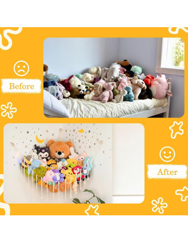Hamaca de Peluches XL Beige Wrbin con Luz LED y Algodón