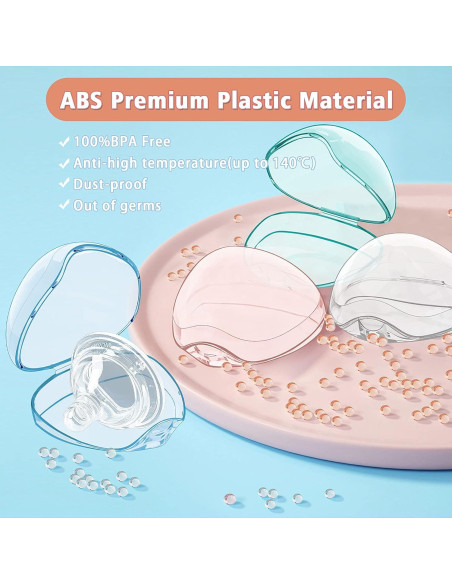 Estuche para Chupete Smlpuame Rosa - Paquete de 4, Libre de BPA Estuche para Chupete Smlpuame Rosa - Paquete de 4, Libre de BPA