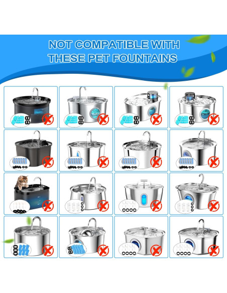 Filtros de Reemplazo para Fuente de Agua para Gatos Whksoy - 32 Piezas Filtros de Reemplazo para Fuente de Agua para Gatos Whksoy - 32 Piezas