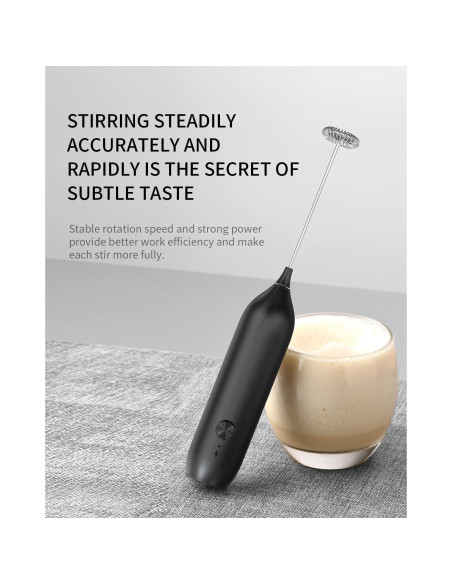 Espumador de Leche CIRCLE JOY Recargable USB Negro 5W Espumador de Leche CIRCLE JOY Recargable USB Negro 5W