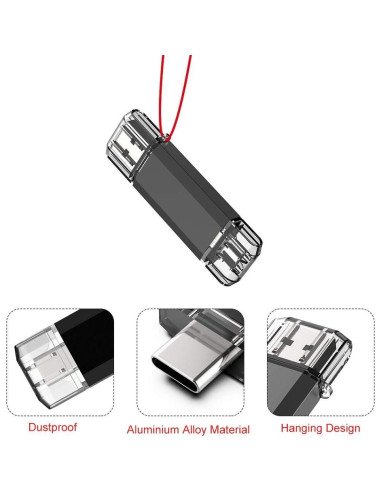 Vansuny 64GB Unidad Flash USB 3.0 Tipo C OTG con Llavero