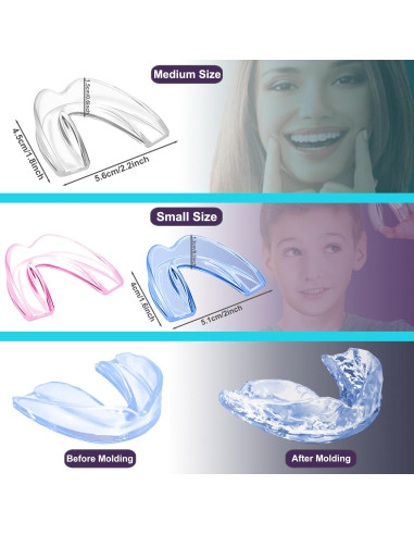 Protector Bucal Nocturno Lulurose Azul 2 Piezas Ajustable