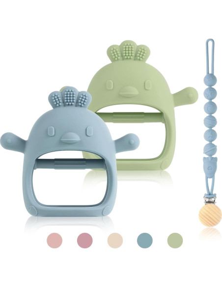 Mordedores de Silicona para Bebés Clioneey - 3 Paquetes Mordedores de Silicona para Bebés Clioneey - 3 Paquetes