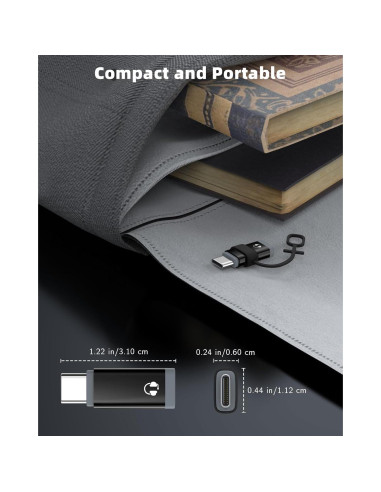 Adaptador de Lightning a USB-C MoKo para Auriculares - Negro