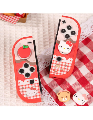 Tapas de Pulgar de Silicona para Switch OLED - Diseño Gato