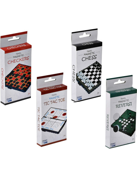 Conjunto de Juegos de Mesa de Viaje Point Games - 4 Juegos Magnéticos Conjunto de Juegos de Mesa de Viaje Point Games - 4 Juegos Magnéticos