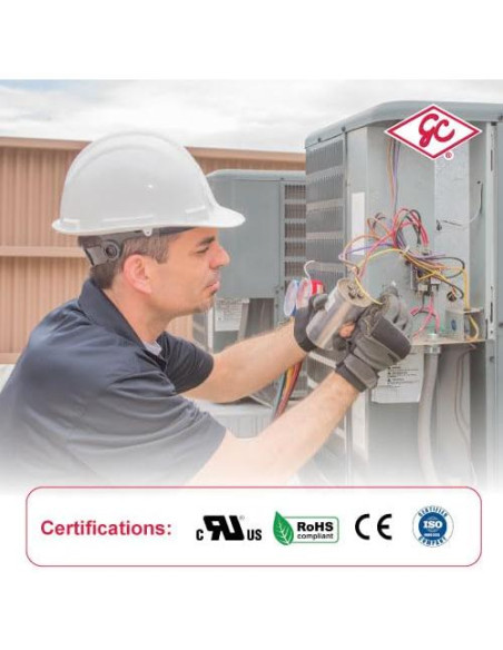 Capacitor de Arranque OVAL 5uF 370V/440V Globe CBB65 Capacitor de Arranque OVAL 5uF 370V/440V Globe CBB65