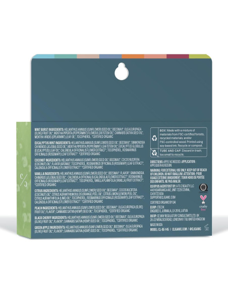 Conjunto de Balsamos Labiales Orgánicos Cliganic - 8 Sabores Conjunto de Balsamos Labiales Orgánicos Cliganic - 8 Sabores