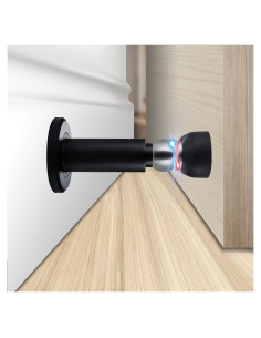 Tope de puerta magnético TOPTAKE ajustable acero inoxidable negro