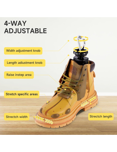 Estirador de Zapatos Ajustable 4 Vías para Hombres y Mujeres Estirador de Zapatos Ajustable 4 Vías para Hombres y Mujeres