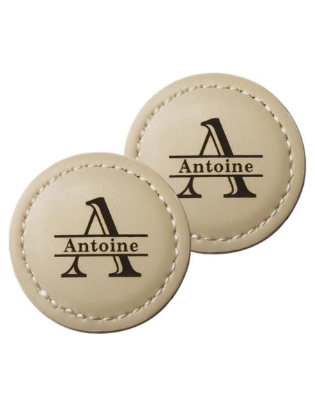 Marcadores de Golf Personalizados Asbanzerks - Juego de 2 de Cuero Marcadores de Golf Personalizados Asbanzerks - Juego de 2 de Cuero