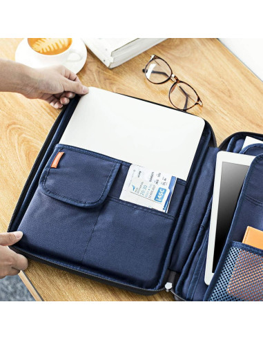 Organizador de Documentos A4 BTSKY Gris Oscuro Impermeable