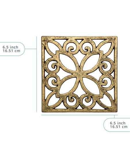 Trivet Decorativo Cuadrado Comfify Hierro Fundido 16.5 cm Trivet Decorativo Cuadrado Comfify Hierro Fundido 16.5 cm