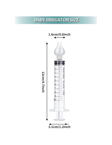Jeringa Nasal JUSONEY para Bebés - Irrigador 10 ml (2 Piezas) Jeringa Nasal JUSONEY para Bebés - Irrigador 10 ml (2 Piezas)