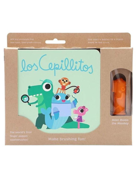 Cepillo de Dientes Momo El Mono para Bebés 0-4 Años Cepillo de Dientes Momo El Mono para Bebés 0-4 Años