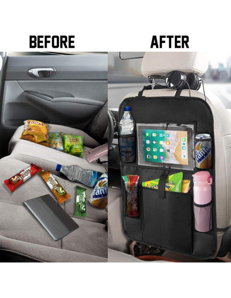 Organizador de Asiento Trasero QRZLP - 2 Piezas, Impermeable Organizador de Asiento Trasero QRZLP - 2 Piezas, Impermeable