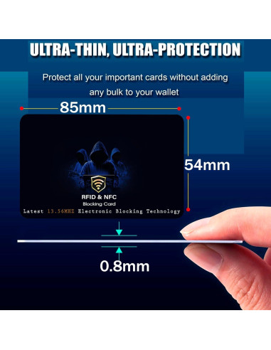 Tarjetas de Bloqueo RFID SaiTech IT 10 Pcs Diseño Azul