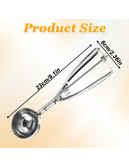 Cuchara de Helado YBEATY de Acero Inoxidable 23 cm Cuchara de Helado YBEATY de Acero Inoxidable 23 cm