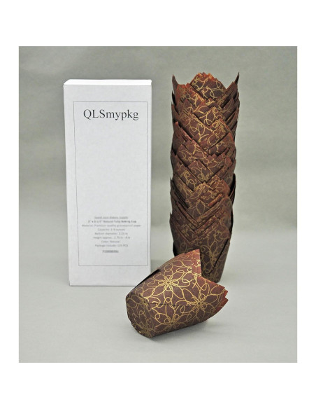 Tazas de hornear tulipán QLSmypkg 125 pcs 5.08 cm floral Tazas de hornear tulipán QLSmypkg 125 pcs 5.08 cm floral