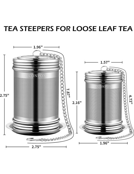 Coladores de Té Reutilizables Acero Inoxidable 2 Piezas Coladores de Té Reutilizables Acero Inoxidable 2 Piezas