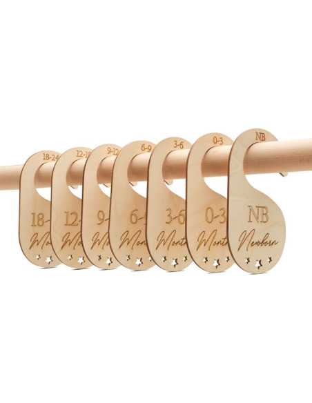 Divisores de Closet para Bebé Woodpeckers - Set de 7 Organizador Divisores de Closet para Bebé Woodpeckers - Set de 7 Organizador