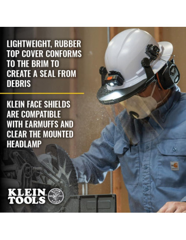 Escudo Facial Claro Klein Tools 60473 para Casco de Ala Completa