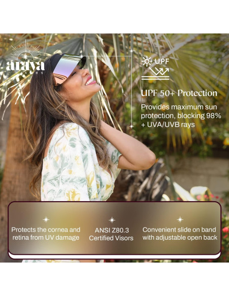 Mini Visera Solar Sasi UV Ajustable Unisex - Resistente al Calor Mini Visera Solar Sasi UV Ajustable Unisex - Resistente al Calor