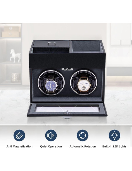Winder de Reloj Automático Mcbazel para 2 Relojes - Gris Winder de Reloj Automático Mcbazel para 2 Relojes - Gris