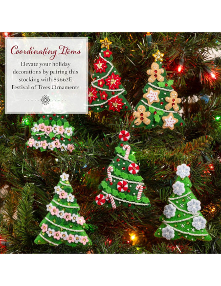 Kit de Calcetín de Fieltro Bucilla 46 cm Navidad DIY Kit de Calcetín de Fieltro Bucilla 46 cm Navidad DIY