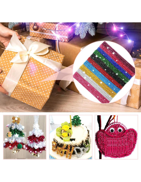 Limpiapipas Brillantes TOAOB 200pcs 30cm 10 Colores Manualidades Limpiapipas Brillantes TOAOB 200pcs 30cm 10 Colores Manualidades