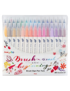 Bolígrafo de Pincel Doble Pentel SESW30C-30 Set 30 Colores