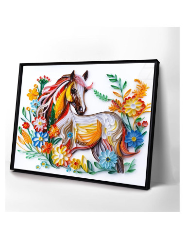 Kit de Quilling Uniquilling Caballo 40.64x50.8cm con Herramientas