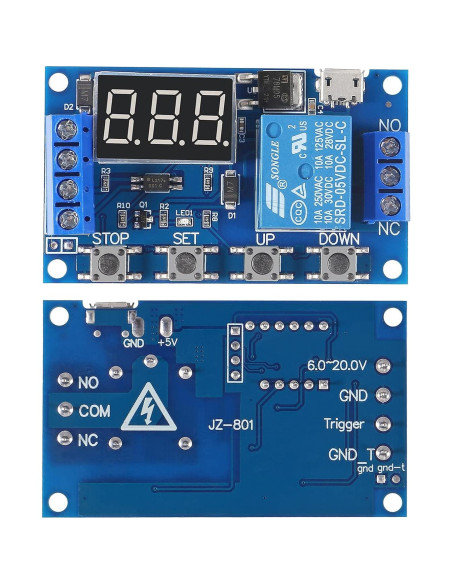 Módulo Relé Temporizador Programable ACEIRMC DC 6-30V 10pcs Módulo Relé Temporizador Programable ACEIRMC DC 6-30V 10pcs