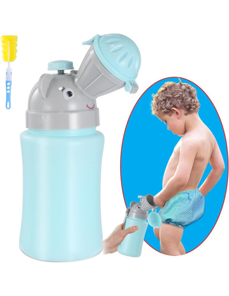 Orinal Portátil ONEDONE para Niños 500ml Azul con Cepillo Orinal Portátil ONEDONE para Niños 500ml Azul con Cepillo