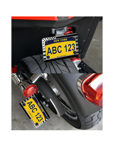 Marco de Placa de Licencia Motocicleta FBJTDQ Acero Inoxidable