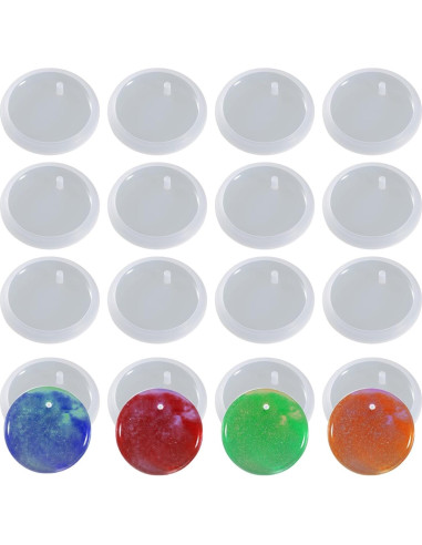 20 Moldes de Silicona para Joyería Redondos TuNan 41mm