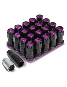 Tuercas de Rueda M12 x 1.25 DNA MOTORING 16 Pcs Morado