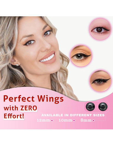 Sello Delineador de Ojos con Alas Vogue Efectos Negro 10mm