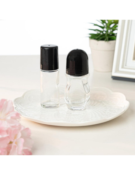 Botellas de Vidrio Vacías Cchenxxi 30ml con Rodillo - 2 Pcs Botellas de Vidrio Vacías Cchenxxi 30ml con Rodillo - 2 Pcs