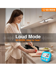 Paquete de 2 Temporizadores Digitales de Cocina AOUCE Azul 2