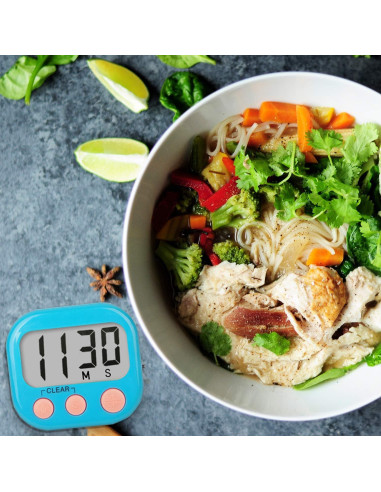 Paquete de 2 Temporizadores Digitales de Cocina AOUCE Azul