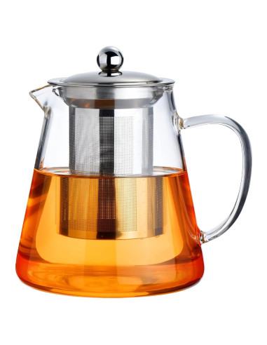 Tetera de vidrio PARACITY 550ML con infusor de acero inoxidable