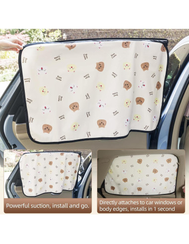Cortina de Ventana de Coche Aokway 2Pcs - Protección UV 99%