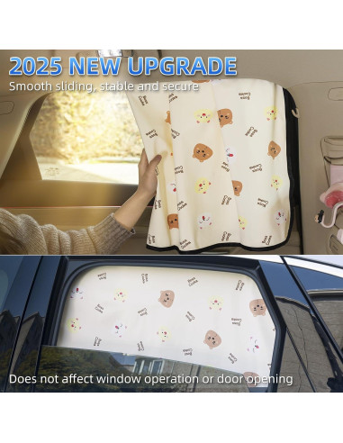 Cortina de Ventana de Coche Aokway 2Pcs - Protección UV 99%