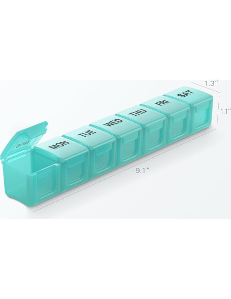 Organizador de Pastillas Semanal BUG HULL Grande 7 Compartimentos Organizador de Pastillas Semanal BUG HULL Grande 7 Compartimentos
