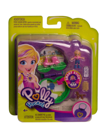 Compacto Picnic Polly Pocket FRY30 con Muñeca y Perro Compacto Picnic Polly Pocket FRY30 con Muñeca y Perro